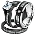 Marimor Jewelry His and Her Black Plated Stainless Steel Bridal Ring Set and Titanium Wedding Band