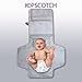 Hopscotch Portable Changing Pad | 3 Pocket Clutch | Diapering Bag Travel Kit | Waterproof Diaper Changing Station with Cushioned Mat for Baby or Toddler