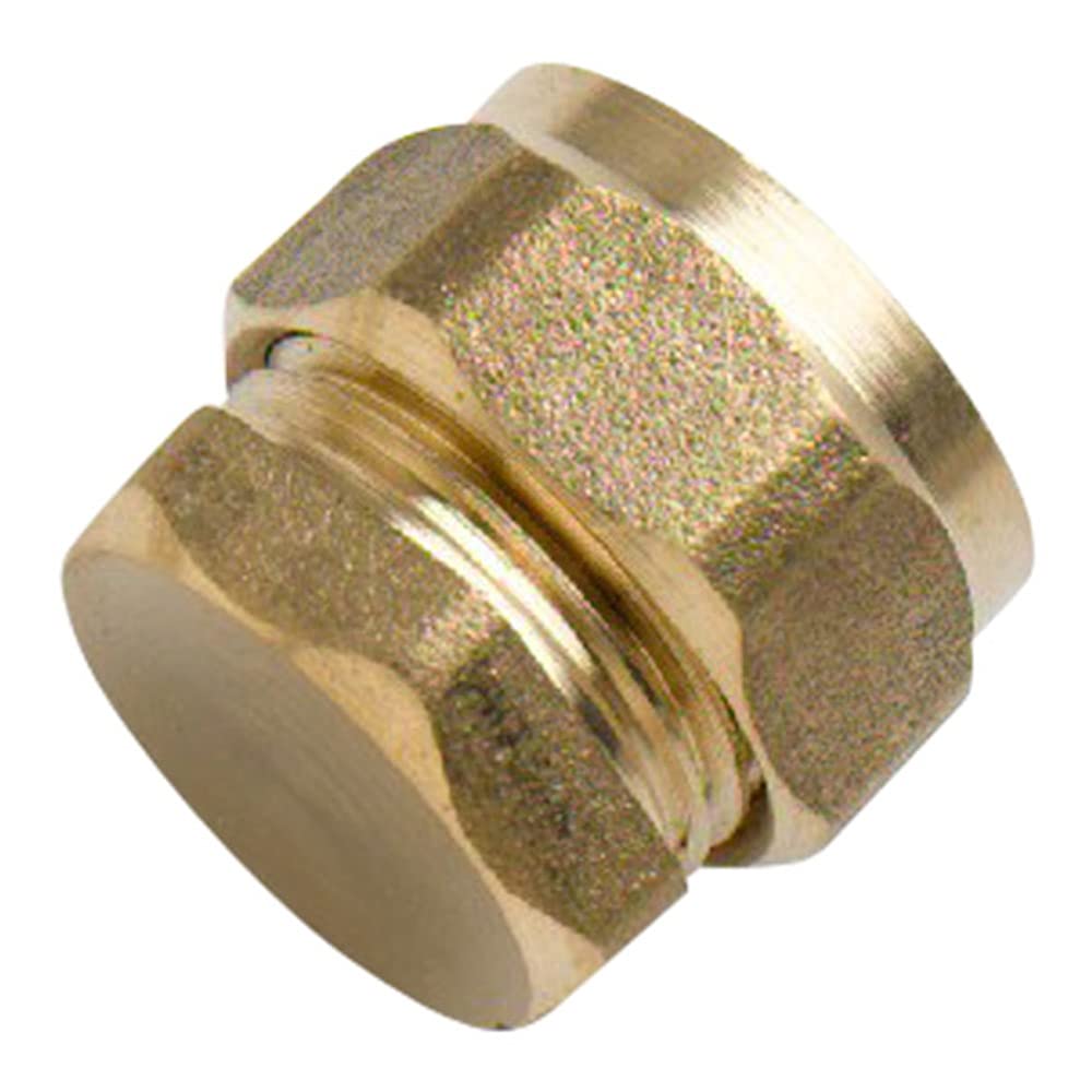 Merriway® BH01543 Brass Compression Fittings Stop End, 15mm
