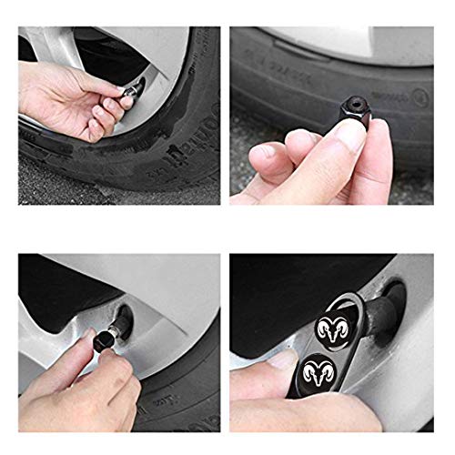 image for choolo Dodge Ram Tire Air Valve Caps Stem Cover Universal Fits All Car