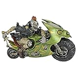 Design Toscano Zombie Skeleton Biker Statue