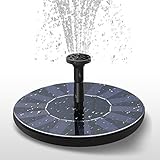 Alvivi Solar for Fountain, Solar Bird Bath Fountain Pump, 1.4W Solar Panel Water Floating Pump Kit, 4 Kinds Spay Heads for Pond, Pool and Garden Decoration