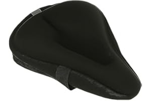 QBXMY7 Bike Seat Cushion, Waterproof Gel Bike Seat Cushion Cover - Soft Padded Comfort for Men & Women