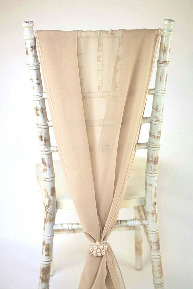 Chiffon Vertical Drapes 70cm X 200cm Decor Chair Cover Wedding Drops Venue Dressing (Champagne)