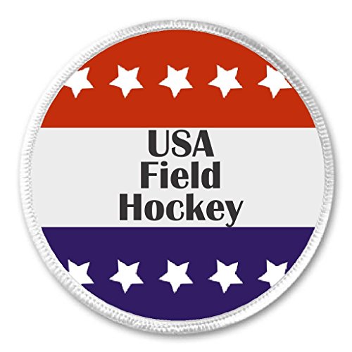 USA Field Hockey Red White Blue Stars 3" Sew On Patch