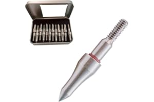 EOOENOON ARCHERY Field Point 100/125/150/200 Grain Field Tips, Hunting Arrow Pointed，Archery-Points，Threaded Arrows Screw in Broadheads (1 Dozen 12 PCS)