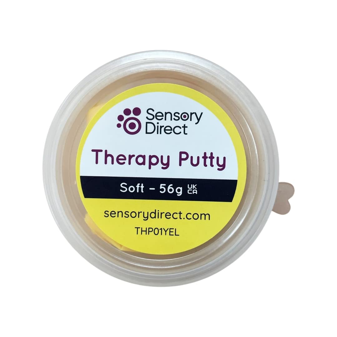 Sensory Direct Therapy Putty - Soft Yellow Slime | For Strengthening & Motor Skills for Autism, Arthritis, Sensory Disorders & Special Needs Kids & Adults | Hand & Finger Physio Exercise | Non Toxic