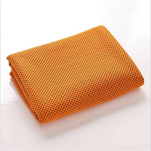 MJ Fashion Cooling Towel for Instant Relief - 40"12" - for Sports, Workout, Fitness, Gym, Yoga, Pilates, Travel, Camping &amp; More (Orange)