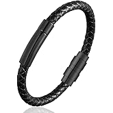 shajwo Cremation Jewelry Urn Bracelet for Ashes for Women Men Cylinder Genuine Leather Bangle Bracelet Ashes Memorial Keepsake Jewelry