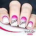 Whats Up Nails - Written With Love Nail Stencils Stickers Vinyls for Nail Art Design (2 Sheets, 40 Stencils Total)