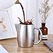 Coffee Mug Stainless Steel -13.5oz Double Walled Insulated Coffee Beer Travel Cups with Lids