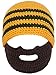 Simplicity Toddler's Warm Winter Crochet Bearded Beanie Hats Caps, Orange Stripe
