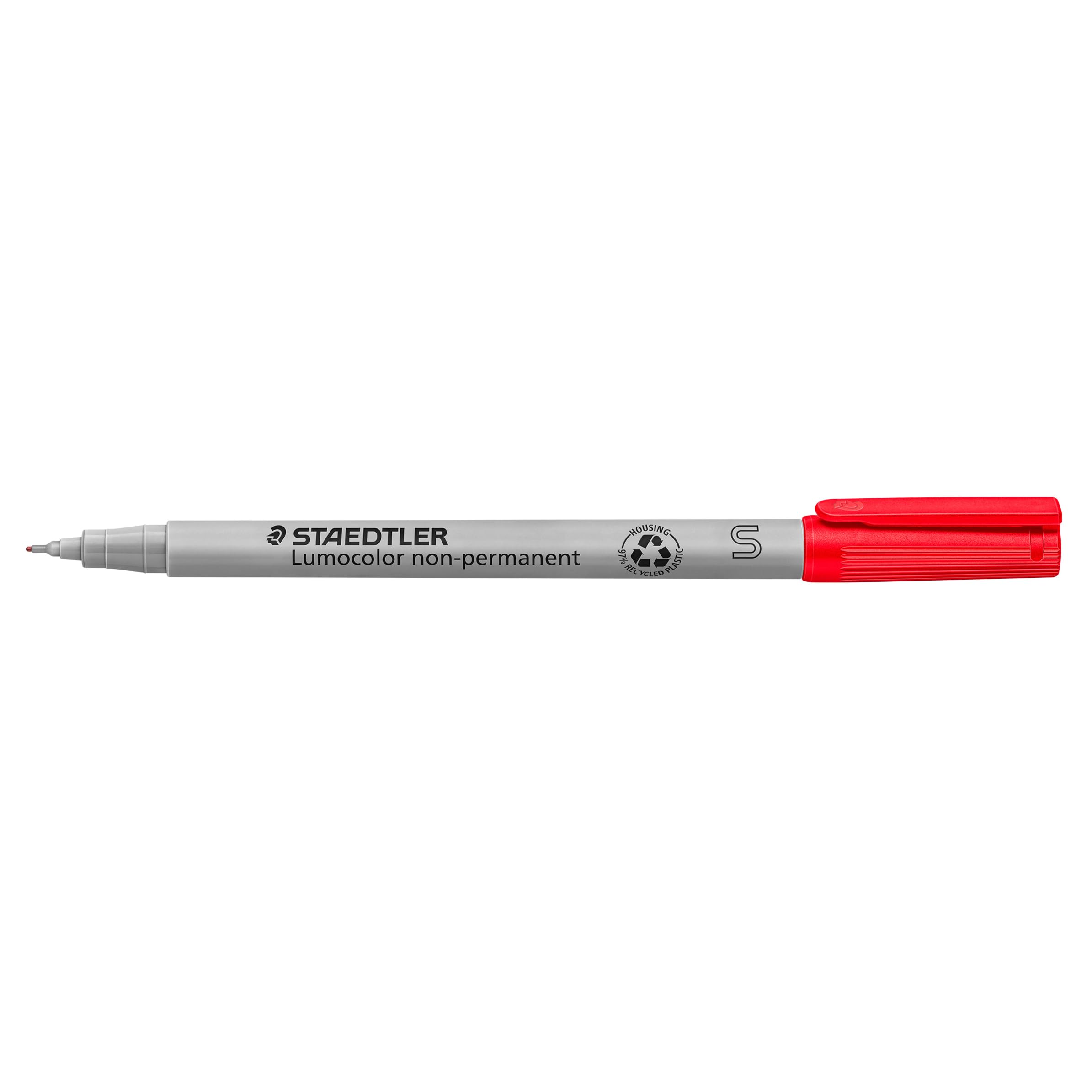 STAEDTLER 311-2 Lumocolor Non-Permanent Pen, Superfine Line Width, 0.4mm - Red (Box of 10)