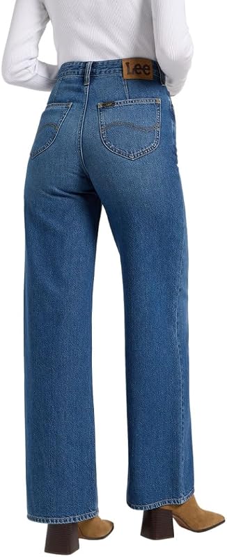 - Jeans Damen - High Waist Wide Leg Fit - Stella - Ink Pool