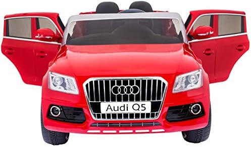 Audi Q5 Style Premium Ride On Electric Toy Car For Kids - Two Leather Seats - 12V Battery Powered - LED Lights - MP3 - RC Parental Remote Controller - Suitable For Boys &amp; Girls - Real Paint - Red