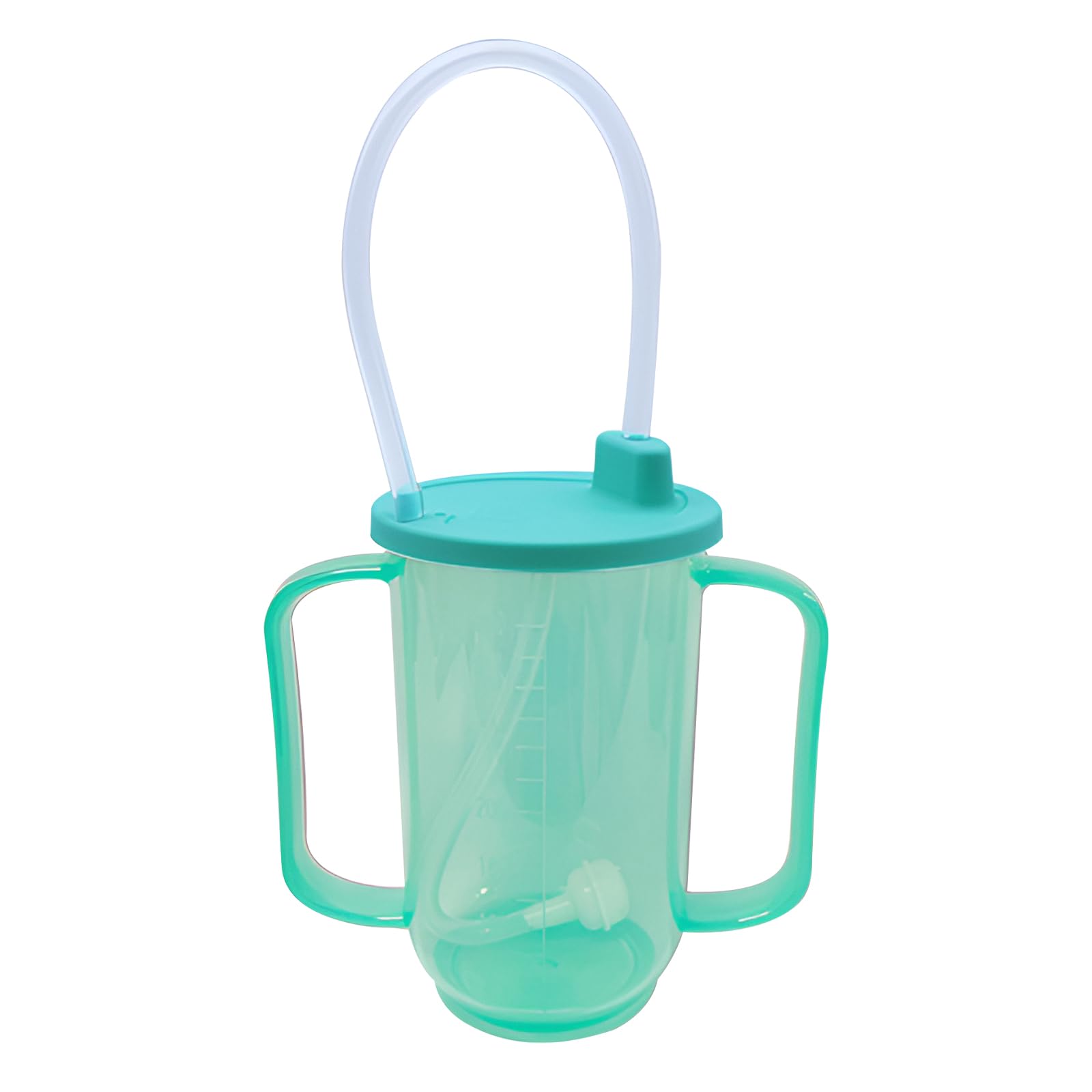 RUIXIA Bedridden Patients Liquid Feeding Straw Cup with Handles Bed Rest Care Cup Convalescent Feeding Straw Cup Adult Sippy Cup Spill Proof Elderly Care Cup