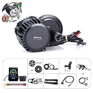 Bafang Electric Bike Motor Bicycle Conversion Kit BBS-HD 1000W Mid Motor Ebike Drive System with 48V 17.5Ah Downtube…