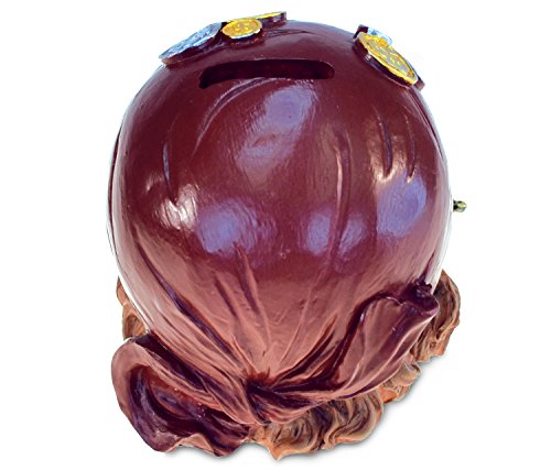 Money Bank Pirate Skull Handcrafted Table Top Resin - Pirates Theme Multicolor - Unique Elegant Gift and Souvenir by Mozlly