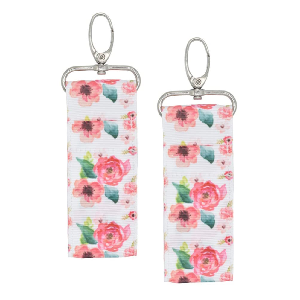 BESPORTBLE 2pcs Lip Balm Pouch Keychain Strap Key Ring Bag Lipstick Holder with Keychain Key Ring Bags (Rose)