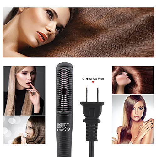 Straightener Brush Travel Hair Straightener Ceramic Heat Brush hair straightener 2 in 1 ANTI-SCALD Hair Straightening Comb
