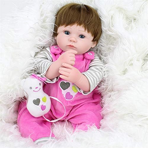 SJHO Reborn Baby Dolls - 18 Inches Baby Girl Silicone Lifelike - Kids Playmate Partner Gift