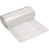Amazon Basics 55 Gallon Trash Bags, Heavy-Duty Construction, Leak Resistant, Unscented, Clear, 50 Count (Previously AmazonCommercial brand)