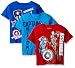 Marvel Boys' 3-Pack T-Shirt, Royal/Blue/Red, 4
