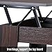 Go2buy Modern Lift Top Tea Coffee Table w/ Hidden Storage Compartment & Under Shelf Espresso Living Room Furniture
