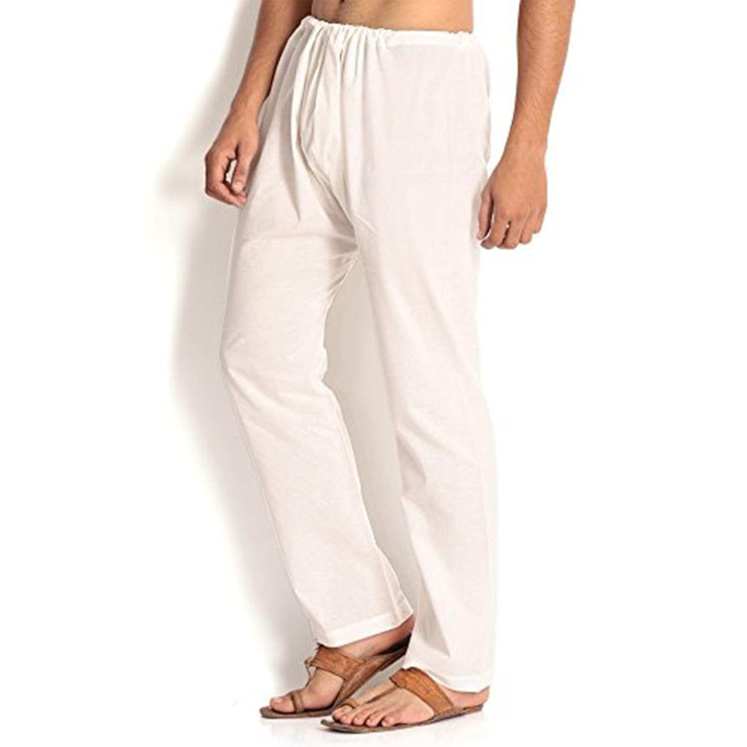jainish men's cotton pyjama (ppj_01white)