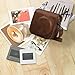 Fintie Protective Case Compatible with Fujifilm Instax Mini 9 / Mini 8/8+ Instant Camera - Premium Vegan Leather Bag Cover with Removable Strap, Vintage Brown