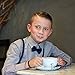 Jabeu Kids and Baby Cute Leather Suspenders, Y Back Adjustable Solid Color with Metal Clip on Clasp, Skinny Style - Half Inch
