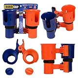 ROBOCUP, Orange&Navy, Upgraded Version, Best Cup Holder for Drinks, Fishing Rod/Pole, Boat, Beach Chair/Golf Cart/Wheelchair/Walker.