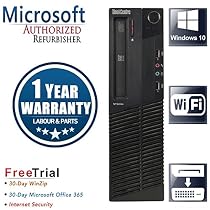 Lenovo ThinkCentre M82 Small Form Business High Performance Desktop PC (Intel Core i5-3470 3.2GB Quad Core,8GB DDR3,1TB HDD,DVD,DP to DVI Cable, WiFi,Windows 10 Professional)(Certified Refurbished)