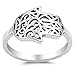 Sideways Hand of God Filigree Hamsa Ring .925 Sterling Silver Band Size 7