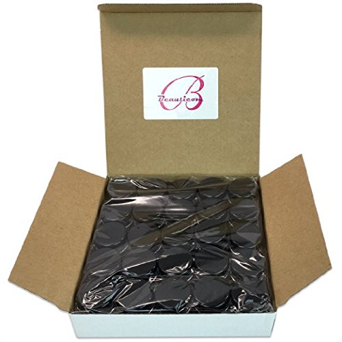 Beauticom 5G/5ML High Quality Clear Plastic Cosmetic Container Jars with Black Lids (Quantity: 50pcs)