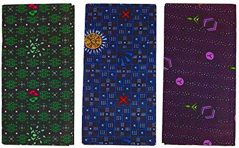 DM COOL COTTON Men's Printed Lungi - 3 Piece (2 meter) (100% Pure Cotton) (Export Quality Printing/Skin Friendly) (Multi-Colored)