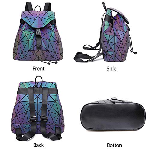 iridescent geometric backpack