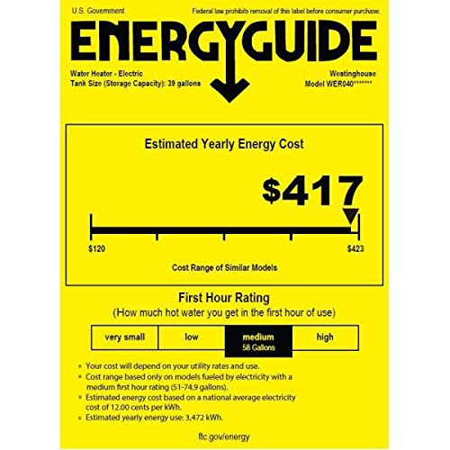 image for Westinghouse 40 Gal. 4500-Watt Lifetime Residential Electric Water Hea