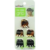 Scunci No-Slip Grip Mini Jaw Clips, 5 Count (Pack of 1)