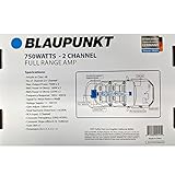 Blaupunkt 750W Max 2 Channel Class AB Stereo Full Range Car Audio Amplifier