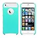 Wydan iPhone 5 5S SE Case - Hybrid Glossy PC TPU Hard Skin Smooth Case Shockproof Cover For iPhone 5 5S SE - Mint Green on White For Apple