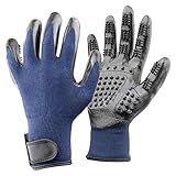 Elitthaus Pet Grooming Gloves - Five Finger Design - Great Hair Remover for Dogs, Cats and Horses - Left and Right