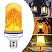 hansang LED Flame Effect Light Bulb, Flickering Fire Bulbs 4 Modes with Upside Down E26 Base,Creative Decorative Simulated Vintage Flame Light for Halloween,Chirstmas,Party,Bar Decoration 2 Pack