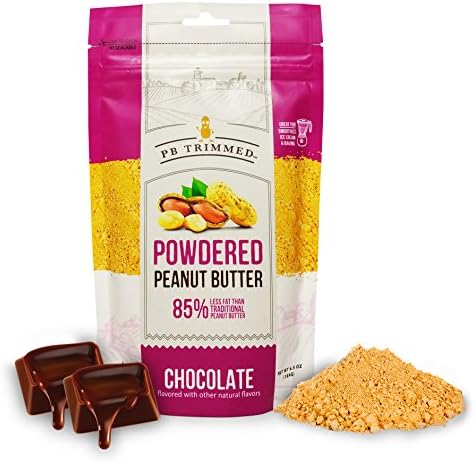 PB Trimmed CHOCOLATE Premium Powdered Peanut Butter - 6.5 oz Pouch. (Chocolate, 6.5 oz)