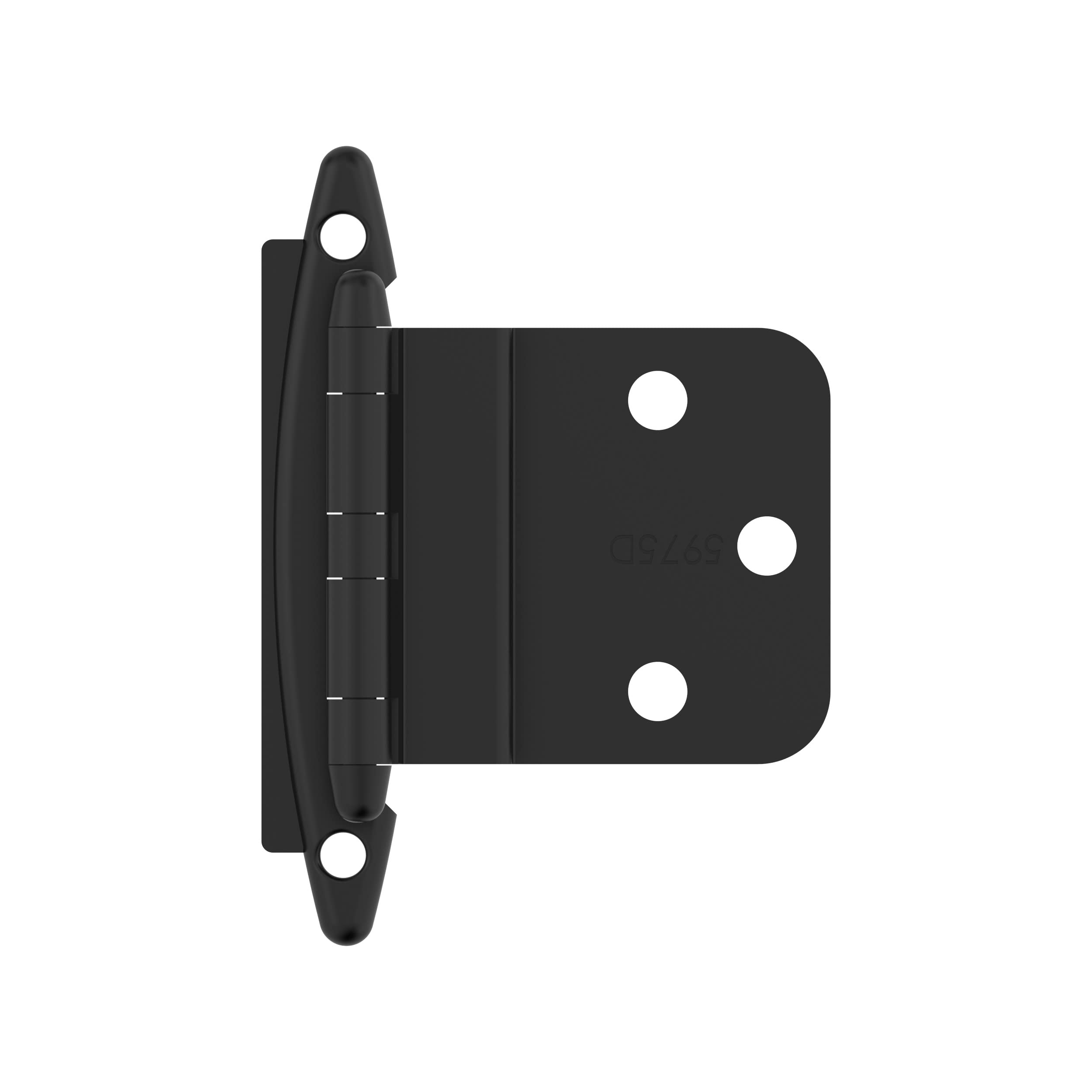 Photo 1 of Amerock BPR3417FB | Cabinet Hinge | 3/8 in (10 mm) Inset Non-Self Closing Face Mount | Matte Black | Kitchen Cabinet Door Hinge | 1 Pair/2 Pack | Functional Hardware