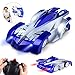 Remote Control Car USB Rechargeable RC Wall Climbing Car with LED Light Mini Control Dual Mode 360° Rotating Stunt Car Gravity Defying Toys for Kids Boy Girl Christmas Birthday Gift Blue