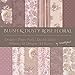 InsideMyNest Blush Dusty Rose Floral Scrapbook Origami Art Craft Journal Baby Girl Wedding 12x12 inches (Pack of 24)