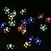 Sakura Solar String Lights, WEKSI Waterproof 4.8m 20 LED Multi-Color Fairy Christmas Lights Decorative Lighting for Indoor, Home, Garden, Patio, Lawn, Party and Holiday Decorations (colorful)