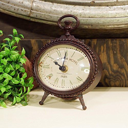 American Mercantile Decorative Metal Table Clock