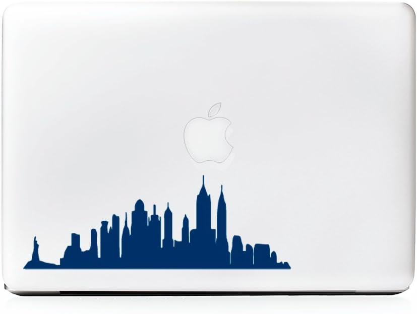 (2X) StickAny Laptop Series New York Skyline 4 Sticker for MacBook Pro, Chromebook, Surface Pro, and More (Navy)